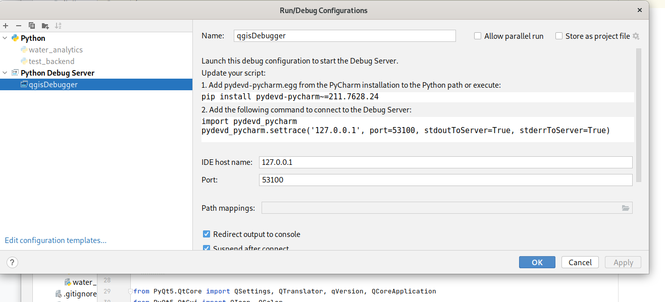 How to debug a QGIS plug-in from Pycharm